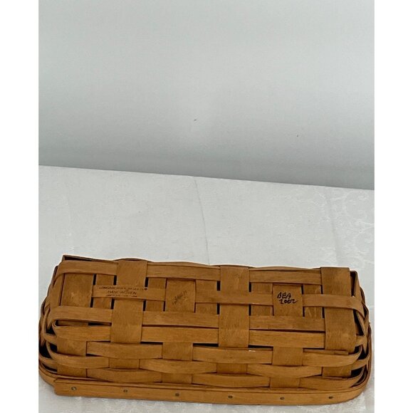 Longaberger Handwoven Basket Rectangular‎ Bread Tray Made In USA Signed 2002 - Picture 7 of 9